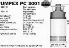 Kanalizacijske pumpe Pumpex PC 3001 V