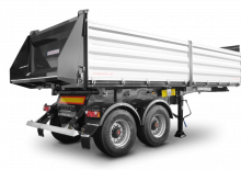 Kiper prikolice / Kiper Poluprikolice Schwarzmüller 2-axle 3-way tipper semitrailer - building site - reinforced