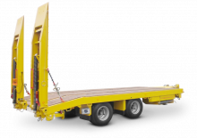 Niskopodne prikolice Schwarzmüller Centre-axle low loader trailer with straight platform