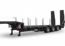 Poluprikolice s niskim ležajem i stepenicama Schwarzmüller 3-axle low loader semitrailer with offset platform - reinforced