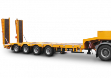 Poluprikolice s niskim ležajem i stepenicama Schwarzmüller 4-axle low loader semitrailer with offset platform - reinforced - extendible