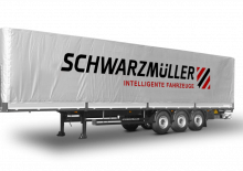 Poluprikolice sa zavjesama / ceradom Schwarzmüller 3-axle sliding tarpaulin platform semitrailer - coil - combined transport