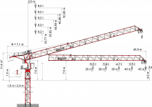 Toranj dizalice - Luffing Boom - Top-slewing Wolffkran 133.6 B 