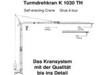 Toranjski kranovi - Grana kolica - Okretanje na dnu König K 1030 TH (2,5m)