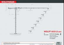 Toranjski kranovi - Grana kolica - Okretna na vrhu Wolffkran 6031.8 clear