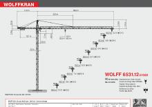 Toranjski kranovi - Grana kolica - Okretna na vrhu Wolffkran 6531.12 cross