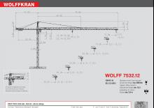 Toranjski kranovi - Grana kolica - Okretna na vrhu Wolffkran 7532.12 cross