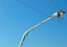 Dizala sa zglobnom granom montirana na prikolicu Altec AN50